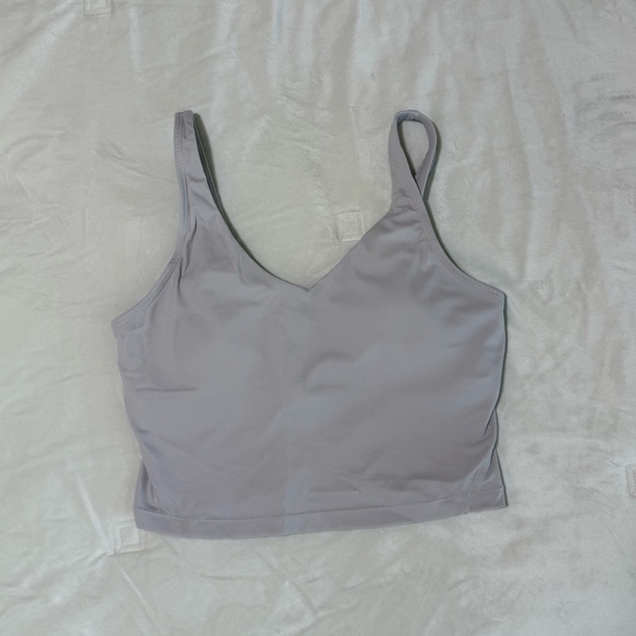 Gray Cropped Workout Tank - Picture 2 of 3